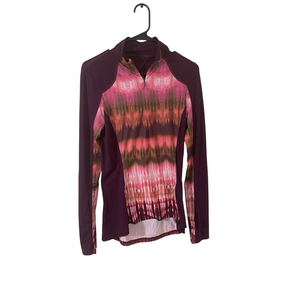 Prana Sierra 1/4 Long Sleeve Reflective Running Shirt Women's‎ Small Cycling - Picture 2 of 7
